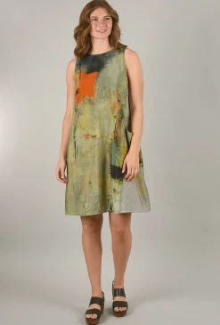 Best Sale Evie Lou Side Pocket Tank Dress, Ochre/Rust