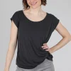 Discount Evie Lou Side-Knot Modal Top, Black