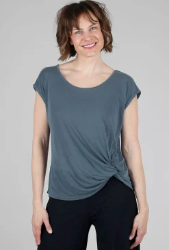 Shop Evie Lou Side-Knot Modal Top, Dark Teal