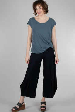 Shop Evie Lou Side-Knot Modal Top, Dark Teal