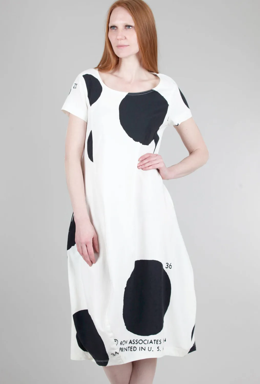 Cheap Evie Lou Sig Stretch Cap-Sleeve Dress, White/Black Dot