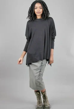 New Evie Lou Signature Crew Swing Tee, Black