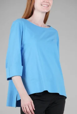 Online Evie Lou Signature Deep Hem Tee, Azure
