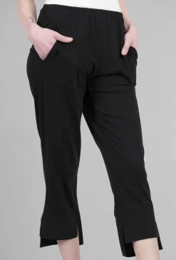 Flash Sale Evie Lou Signature Deep-Hem Pant, Black