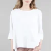 Cheap Evie Lou Signature Deep-Hem Tee, White