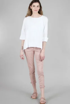 Cheap Evie Lou Signature Deep-Hem Tee, White