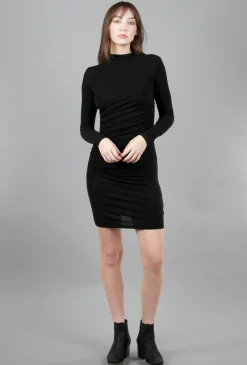 Best Sale Evie Lou Silk Knit Twist Mini Dress, Black