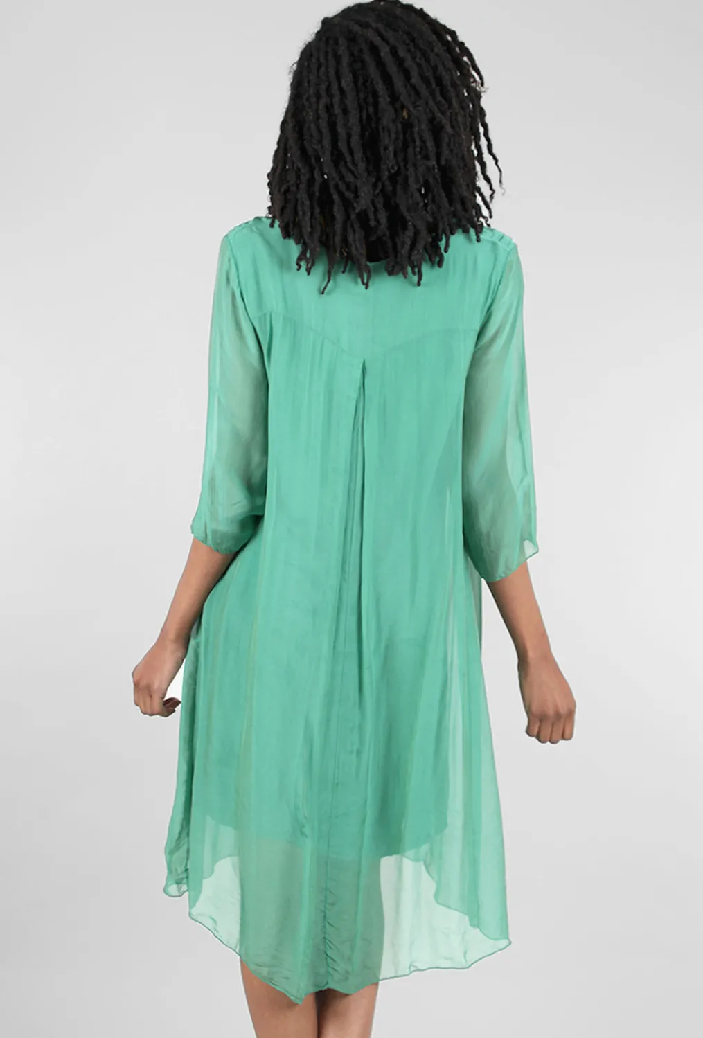 Store Evie Lou Silky Claudia Dress, Green