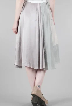 Flash Sale Evie Lou Silky Spliced Skirt, Grays