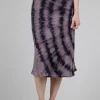 Sale Evie Lou Silky Twist-Dye Skirt, Iced Grape