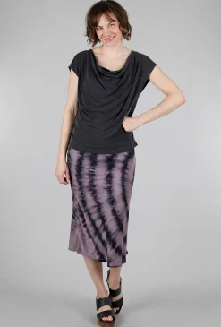 Sale Evie Lou Silky Twist-Dye Skirt, Iced Grape