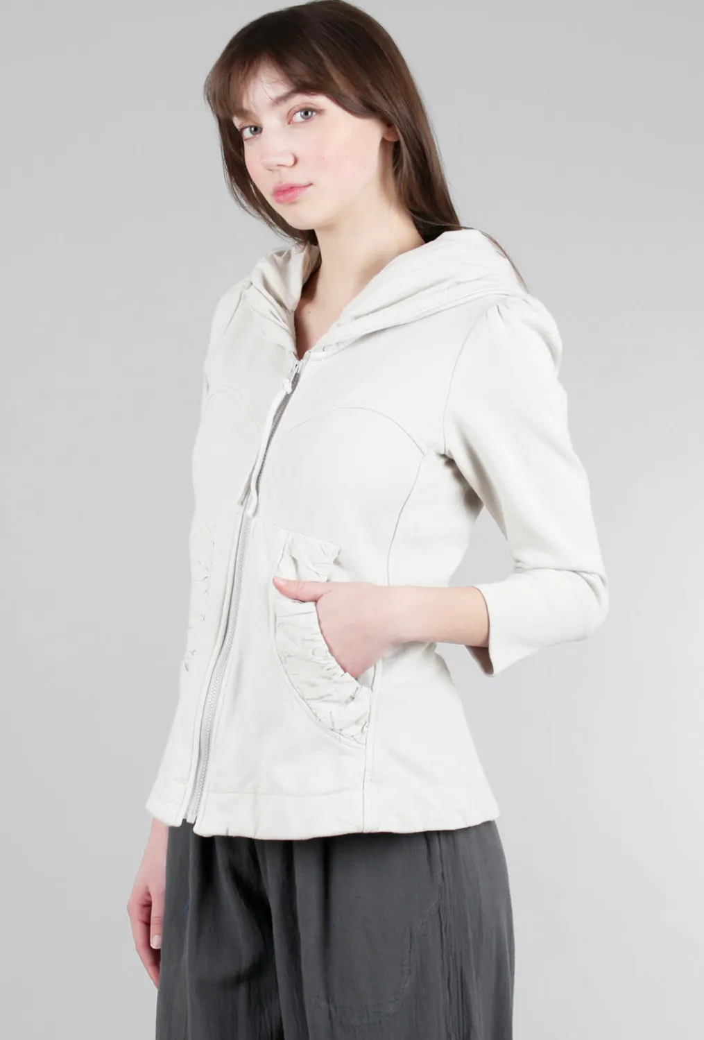 Sale Evie Lou 3/4-Sleeve Cloak Hoodie, Oyster