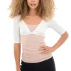 Cheap Evie Lou 1/2-Sleeve Jersey Sleevey, Off-White