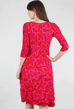 Discount Evie Lou 3/4-Sleeve Smash Pocket Dress, Pink Spectro