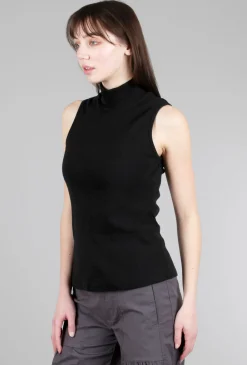 Flash Sale Evie Lou Sleeveless Mockneck, Black