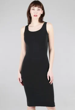 Best Evie Lou Slim Jersey Slipdress, Black