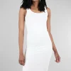 Outlet Evie Lou Slim Jersey Slipdress, White