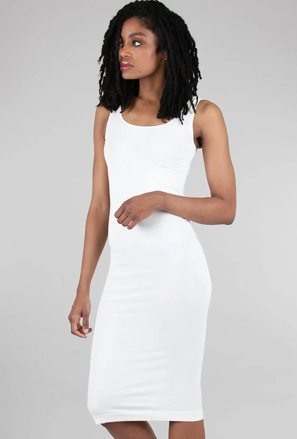 Outlet Evie Lou Slim Jersey Slipdress, White