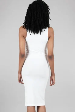 Outlet Evie Lou Slim Jersey Slipdress, White