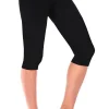 Outlet Evie Lou Smooth Capri Leggings, Black