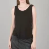 Best Evie Lou Smooth Jersey Basic Tank, Black