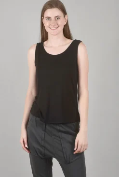 Best Evie Lou Smooth Jersey Basic Tank, Black
