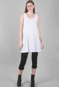Sale Evie Lou Smooth Jersey Long Full Tank, White