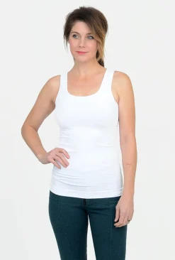 New Evie Lou Smooth Tank, White