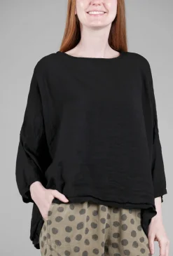 Best Sale Evie Lou Solid Parachute Crop Top, Black