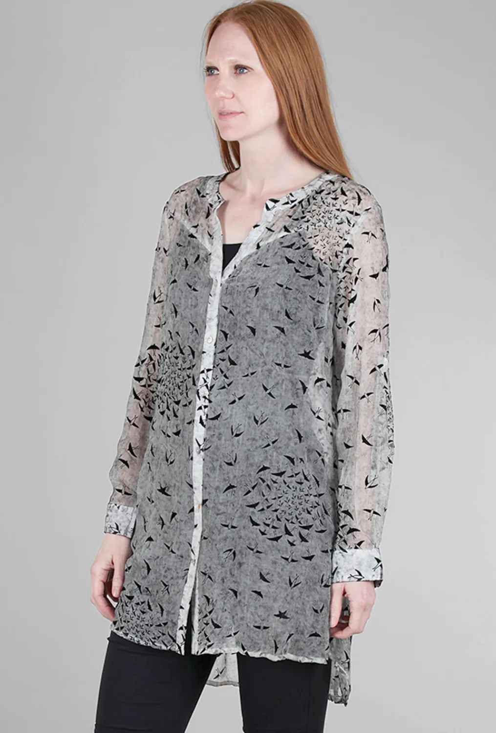 New Evie Lou Sparrow Blouse, Charcoal