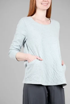 Shop Evie Lou Speckle Cotton Swing Top, Porcelain