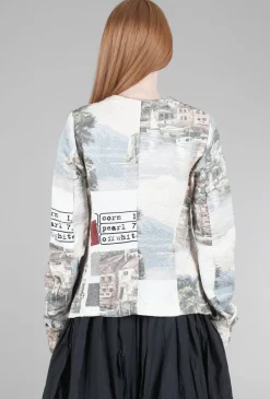 Store Evie Lou Splendid Landscape Jacket, Cream Multi