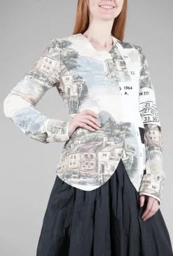 Store Evie Lou Splendid Landscape Jacket, Cream Multi