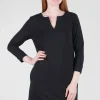 Cheap Evie Lou Split-Neck Slim Dress, Black