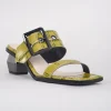 Best Evie Lou Square Croc Sandal, Green