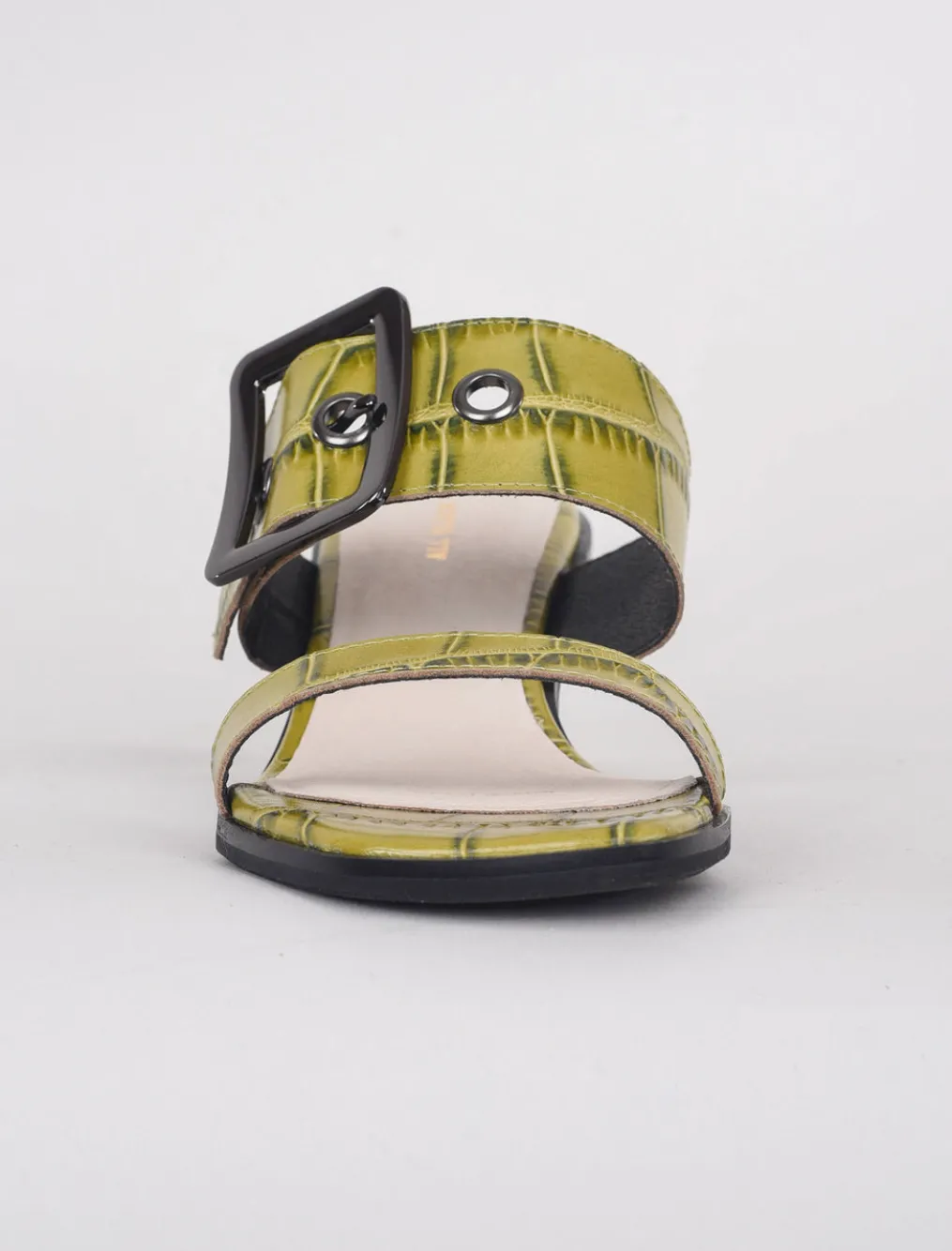 Best Evie Lou Square Croc Sandal, Green