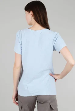 Outlet Evie Lou S/S Bias Tee, Porcelain