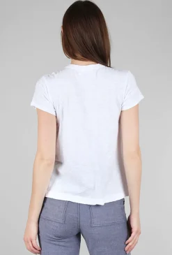 Cheap Evie Lou S/S Shrunken Slim-Fit Crew, White