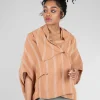 Cheap Evie Lou Stitch Stripe Drape Vest, Terracotta