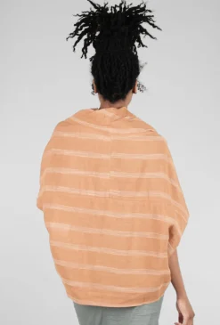 Cheap Evie Lou Stitch Stripe Drape Vest, Terracotta