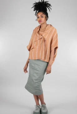 Cheap Evie Lou Stitch Stripe Drape Vest, Terracotta
