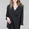 Shop Evie Lou Stretchy Boyfriend Blazer, Black