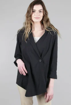 Shop Evie Lou Stretchy Boyfriend Blazer, Black