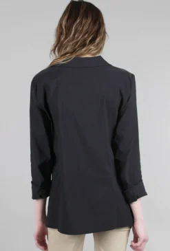 Shop Evie Lou Stretchy Boyfriend Blazer, Black