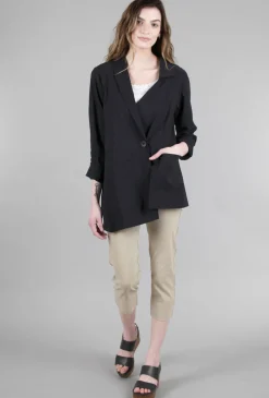 Shop Evie Lou Stretchy Boyfriend Blazer, Black