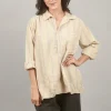 Cheap Evie Lou Stripe Raya Shirt, Cream/Lavinia