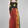 Sale Evie Lou Stripes & Dots Crinkle Tank Dress, Rust Mix
