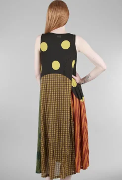 Sale Evie Lou Stripes & Dots Crinkle Tank Dress, Rust Mix