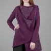 Best Sale Evie Lou Substantial Crossover Vest, Aubergine