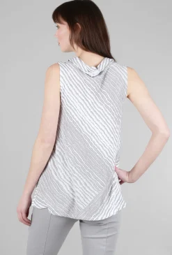 New Evie Lou Summer Breeze Cowl Top, Gull